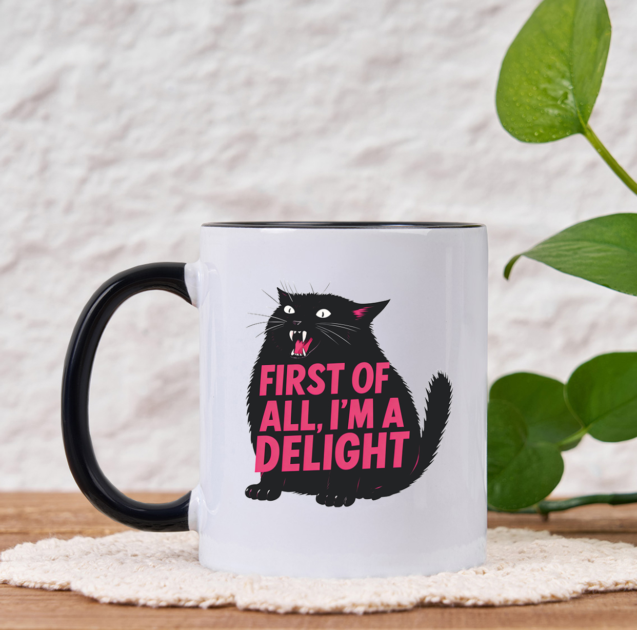 Purplehecate First Of All I'm A Delight Cat Mug