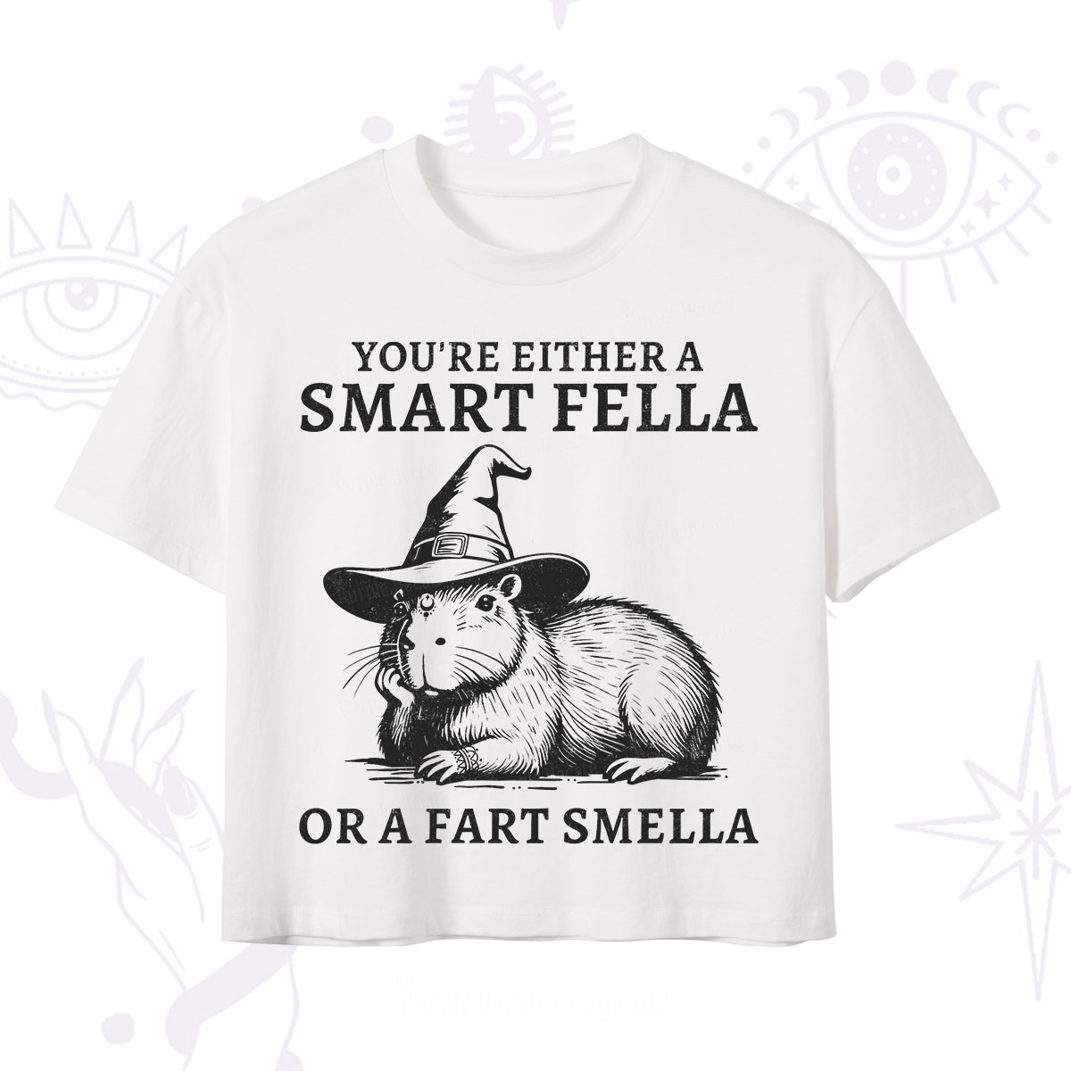 Purplehecate You're Either A Smart Fella or a Smart Fella Crop T-Shirt