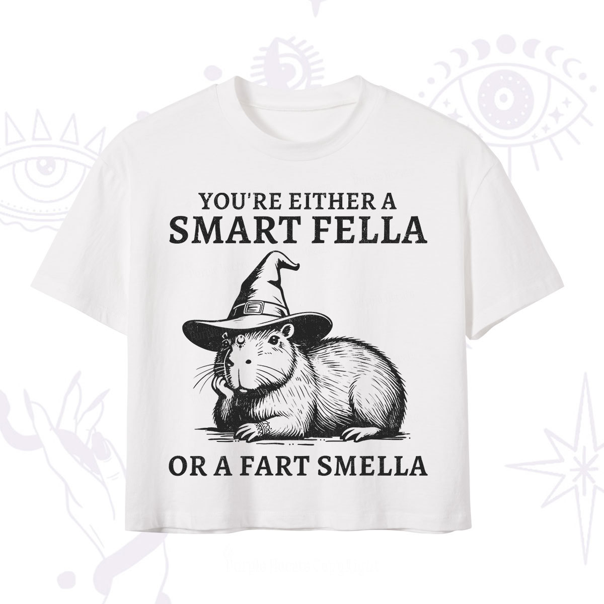 Purplehecate You're Either A Smart Fella or a Smart Fella Crop T-Shirt