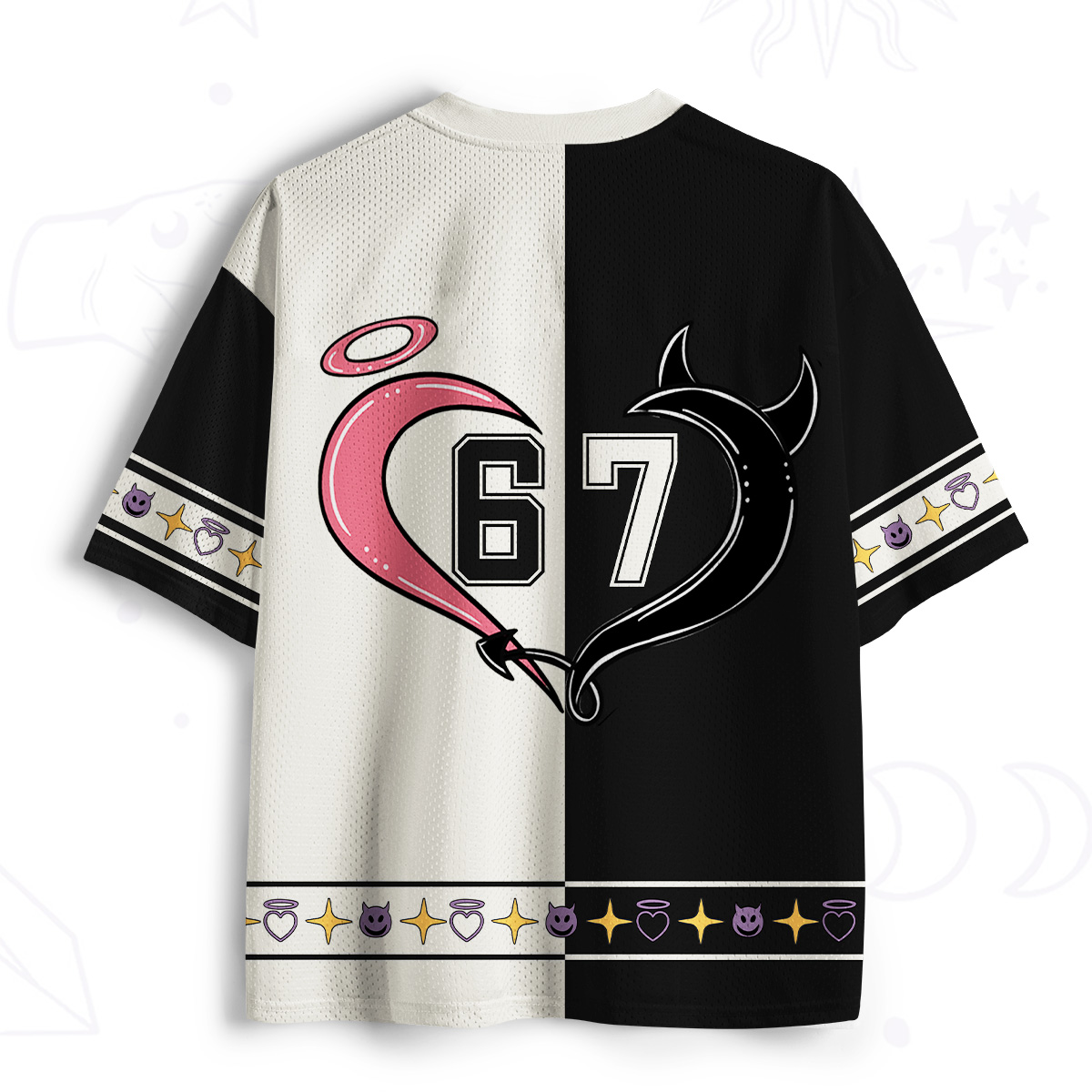 Purplehecate Dark Cute Angel Devil Heart 67 Mesh Jersey