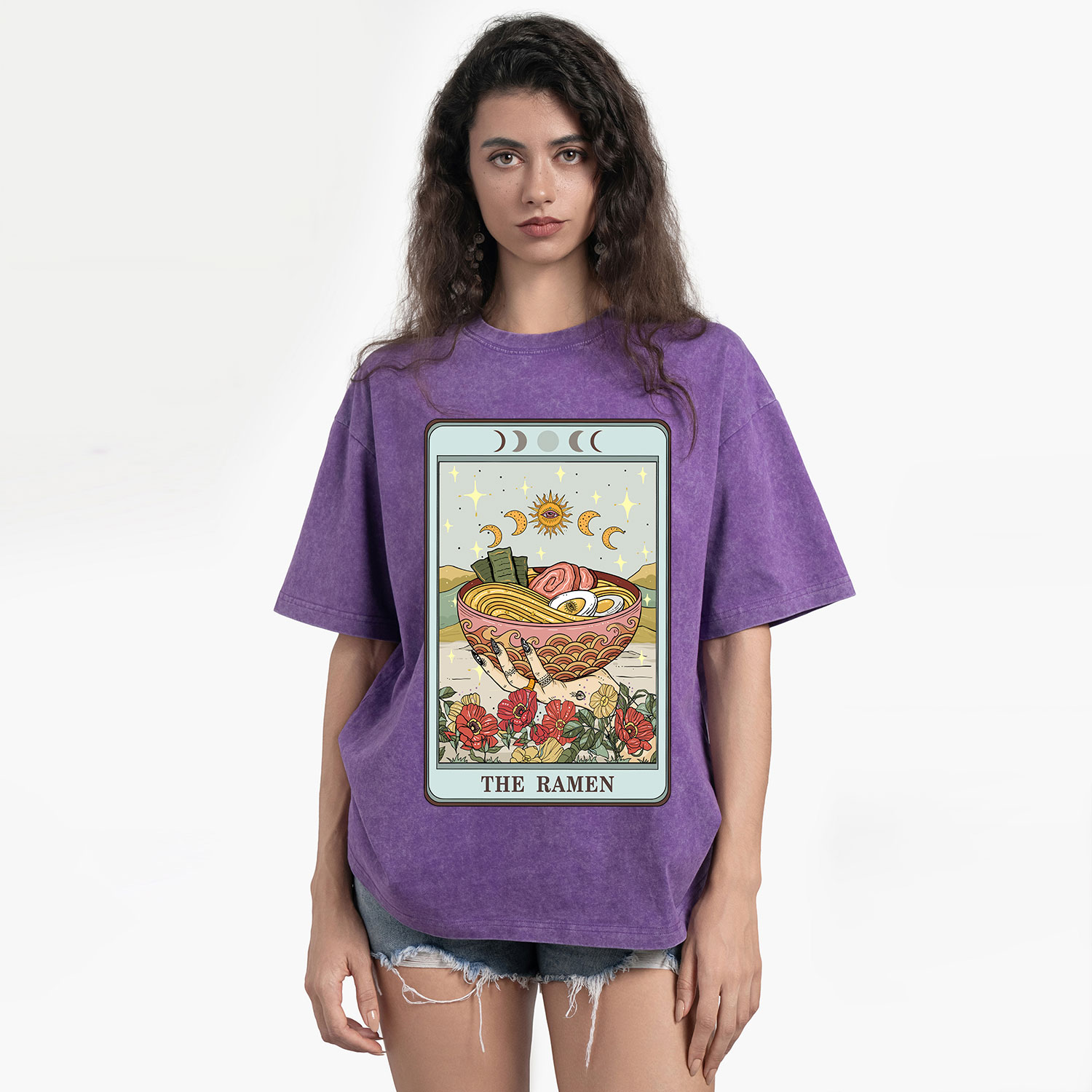 Purplehecate The Ramen Tarot Washed T-Shirt