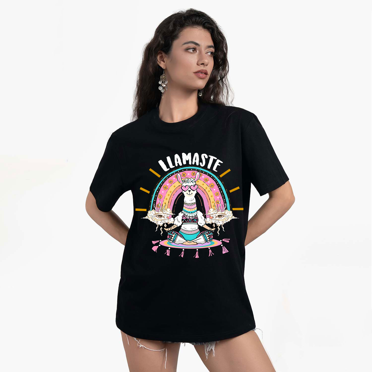 Purplehecate Llama Meditating T-Shirt