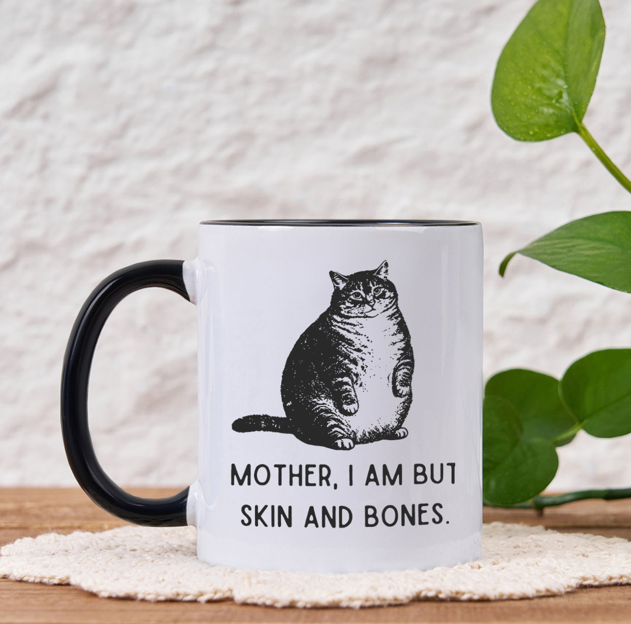 Purplehecate Cat Mother I Am But Skin And Bones Mug