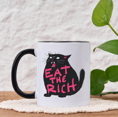 Purplehecate Eat The Rich Cat Mug