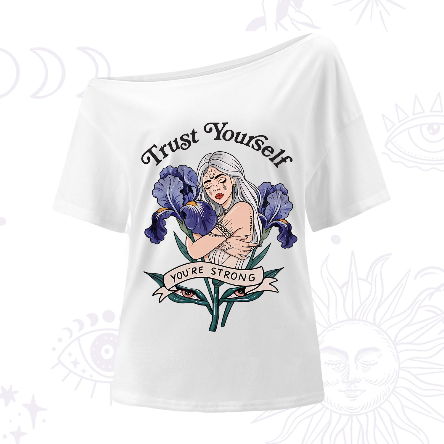 Purplehecate Trust Yourself One Shoulder T-Shirt