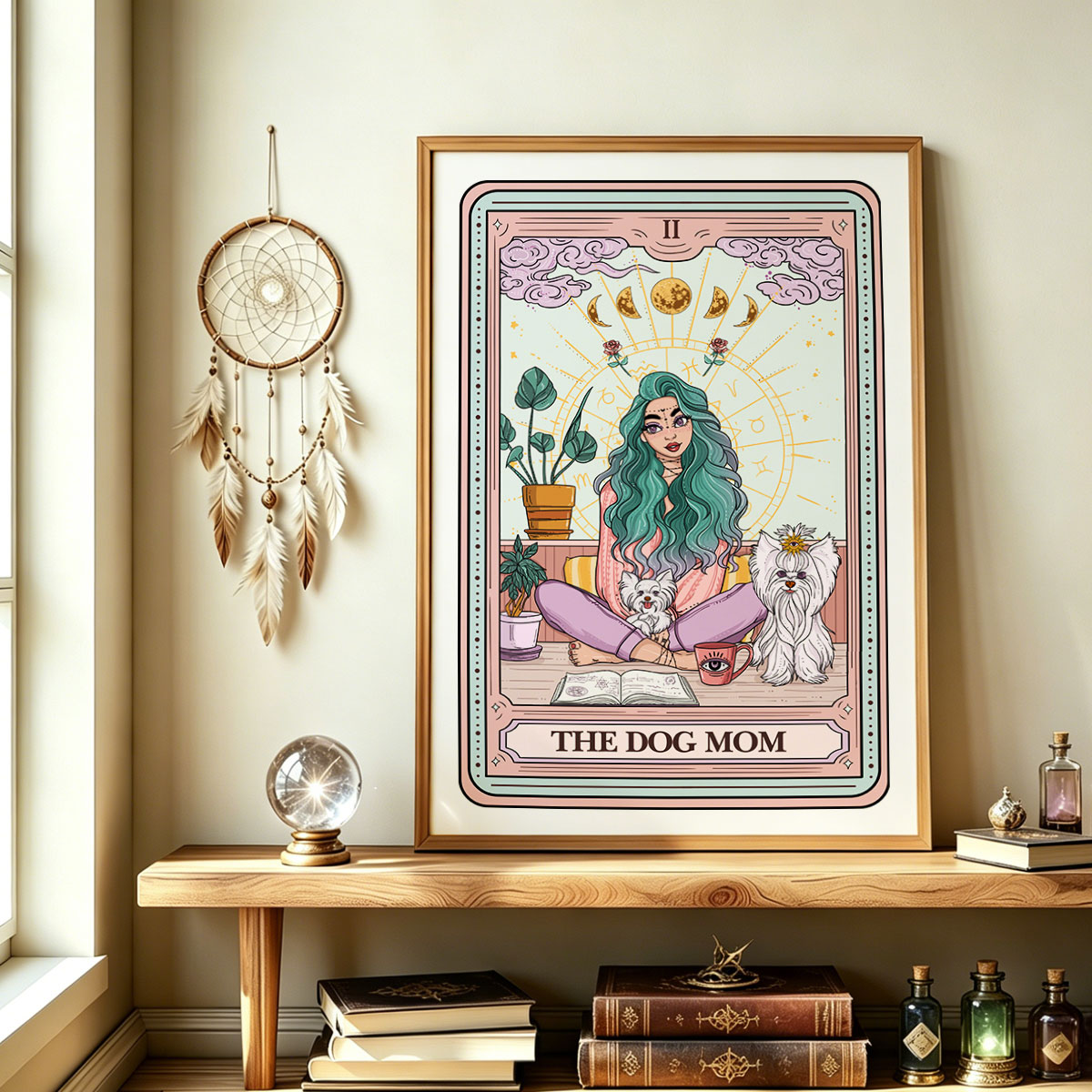 Purplehecate The Divine Dog Mom Tarot Card Unframed Poster