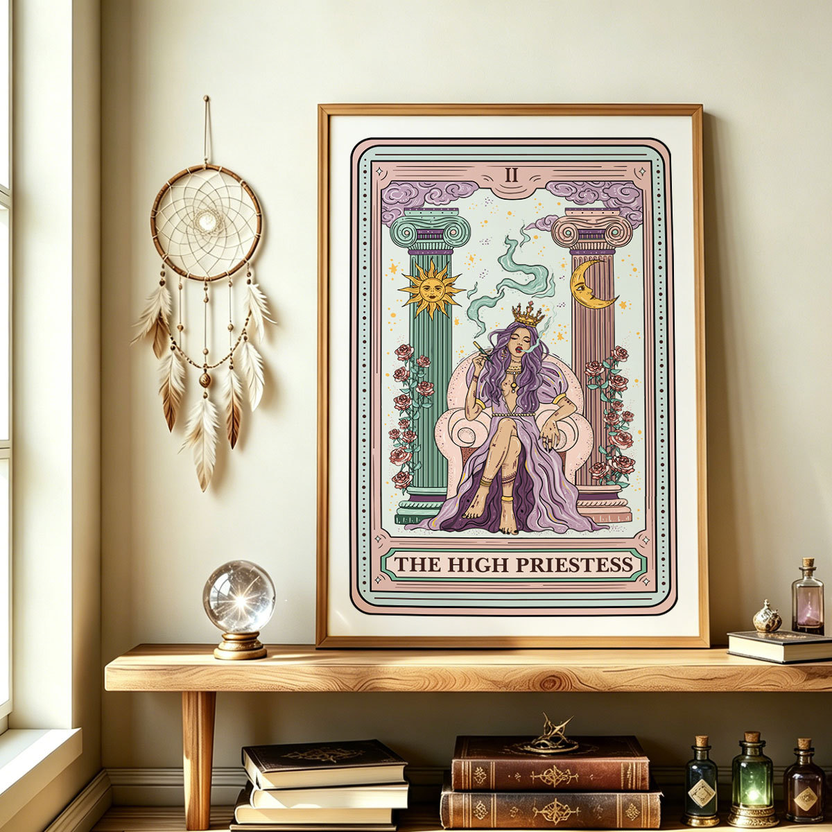 Purplehecate The High Priestess Tarot Card Unframed Poster
