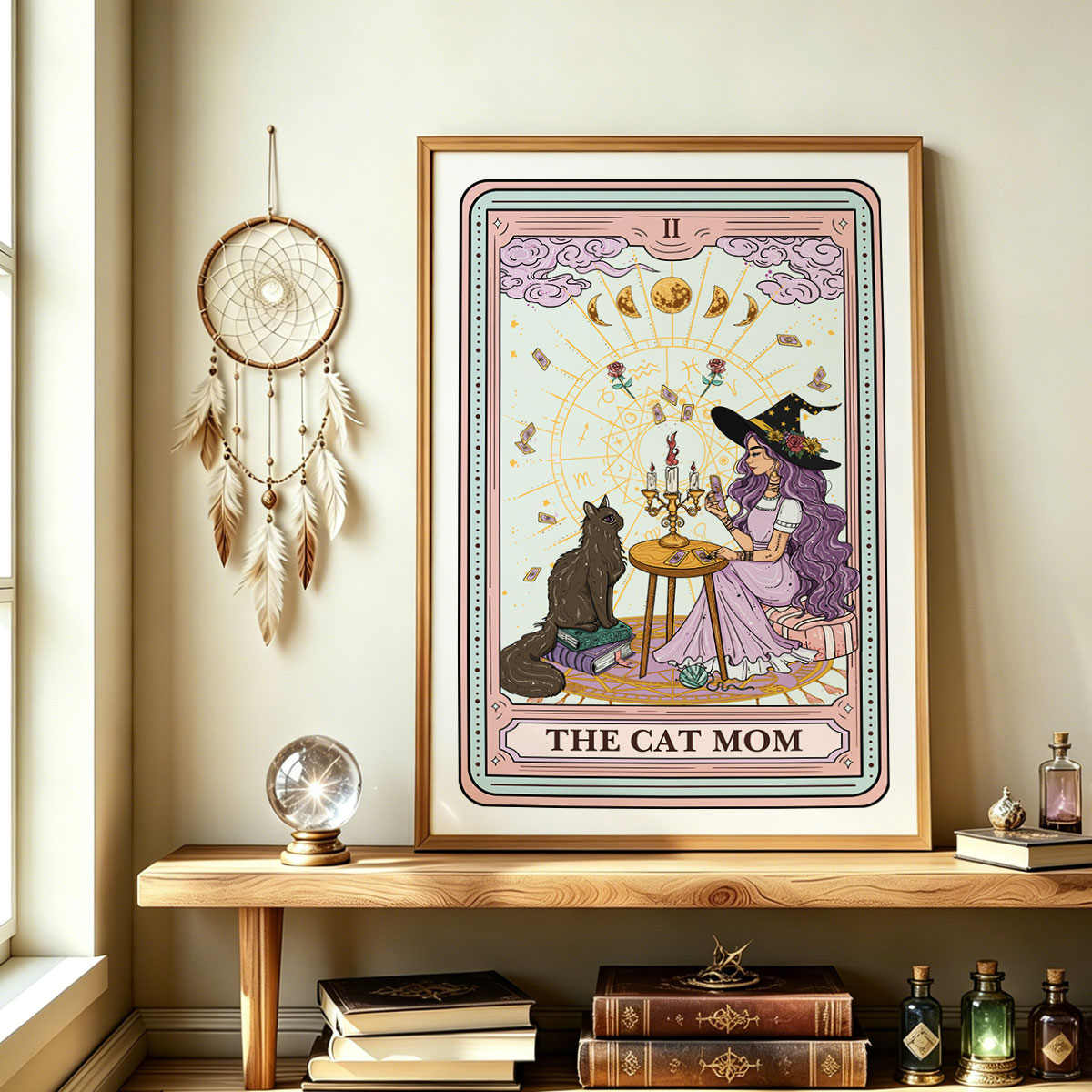 Purplehecate The Cat Witch Mom Tarot Unframed Poster