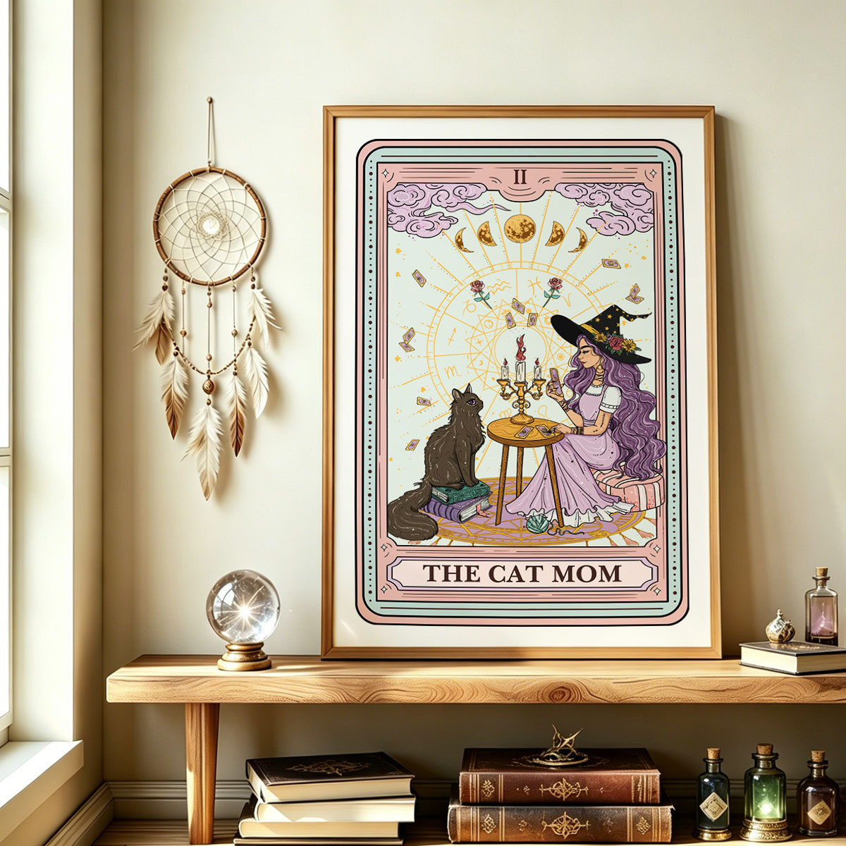 Purplehecate The Cat Witch Mom Tarot Unframed Poster