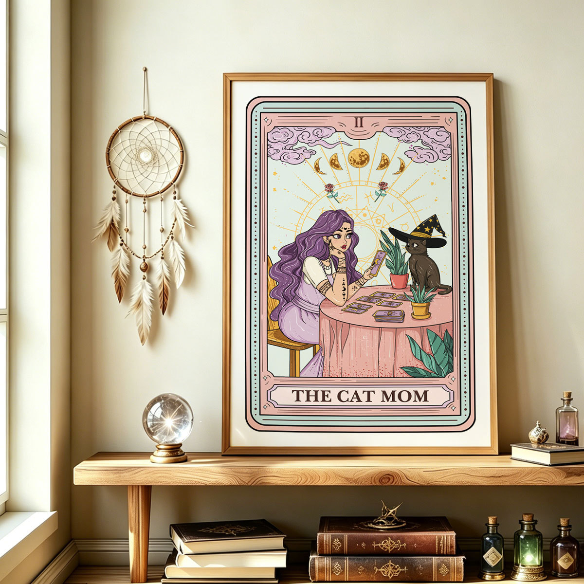 Purplehecate The Witchy Cat Mom Tarot Unframed Poster