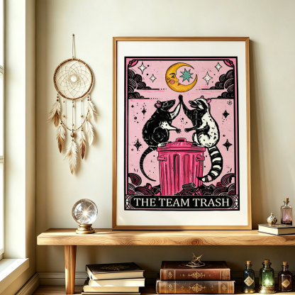 Purplehecate The Team Trash Opossum Tarot Unframed Poster