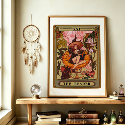 Purplehecate The Reader Tarot Card Unframed Poster