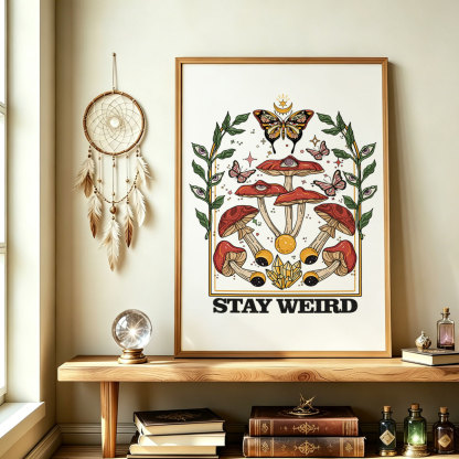 Purplehecate Stay Weird Unframed Poster