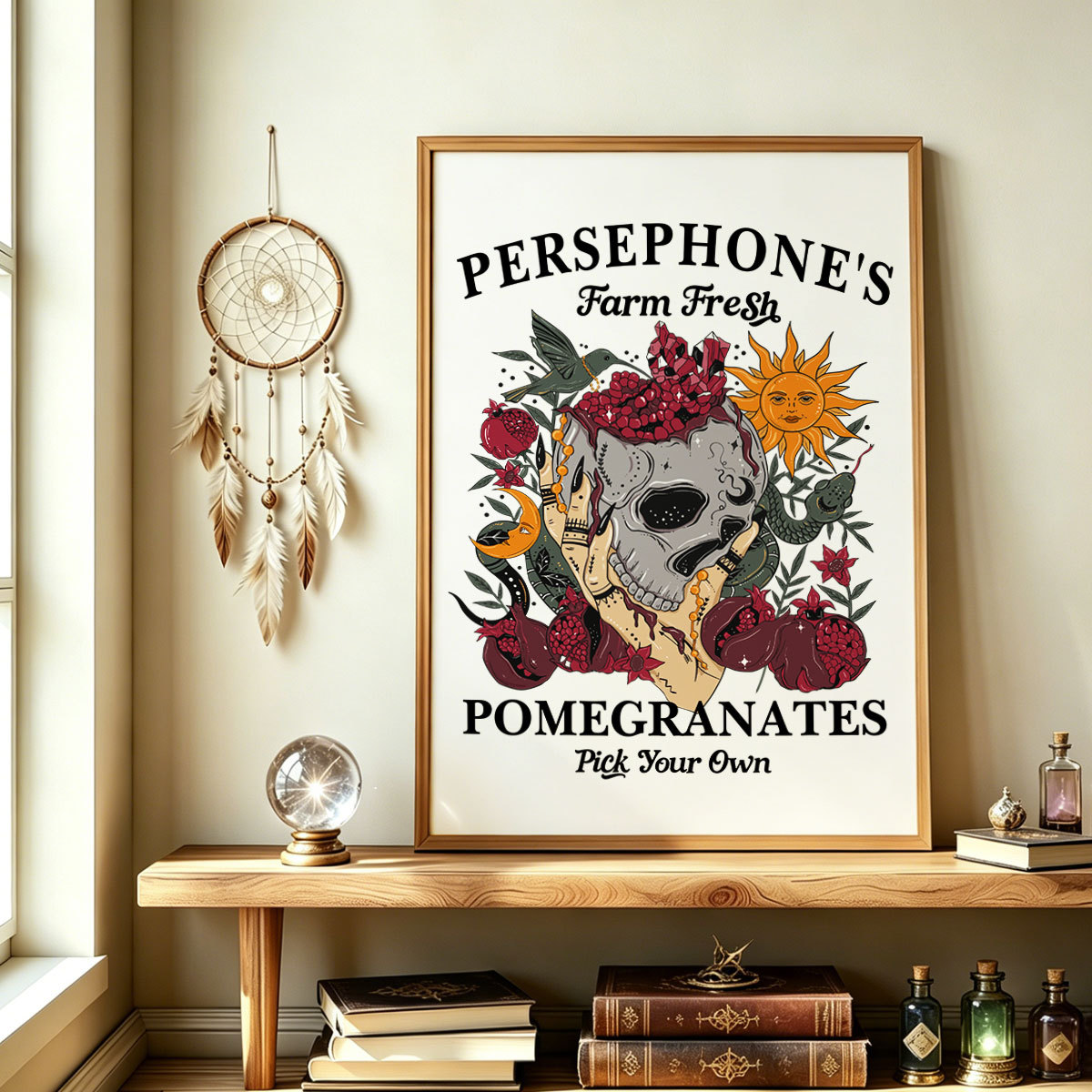 Purplehecate Persephone's Farm Fresh Pomegranates Pick Your Own Unframed Poster