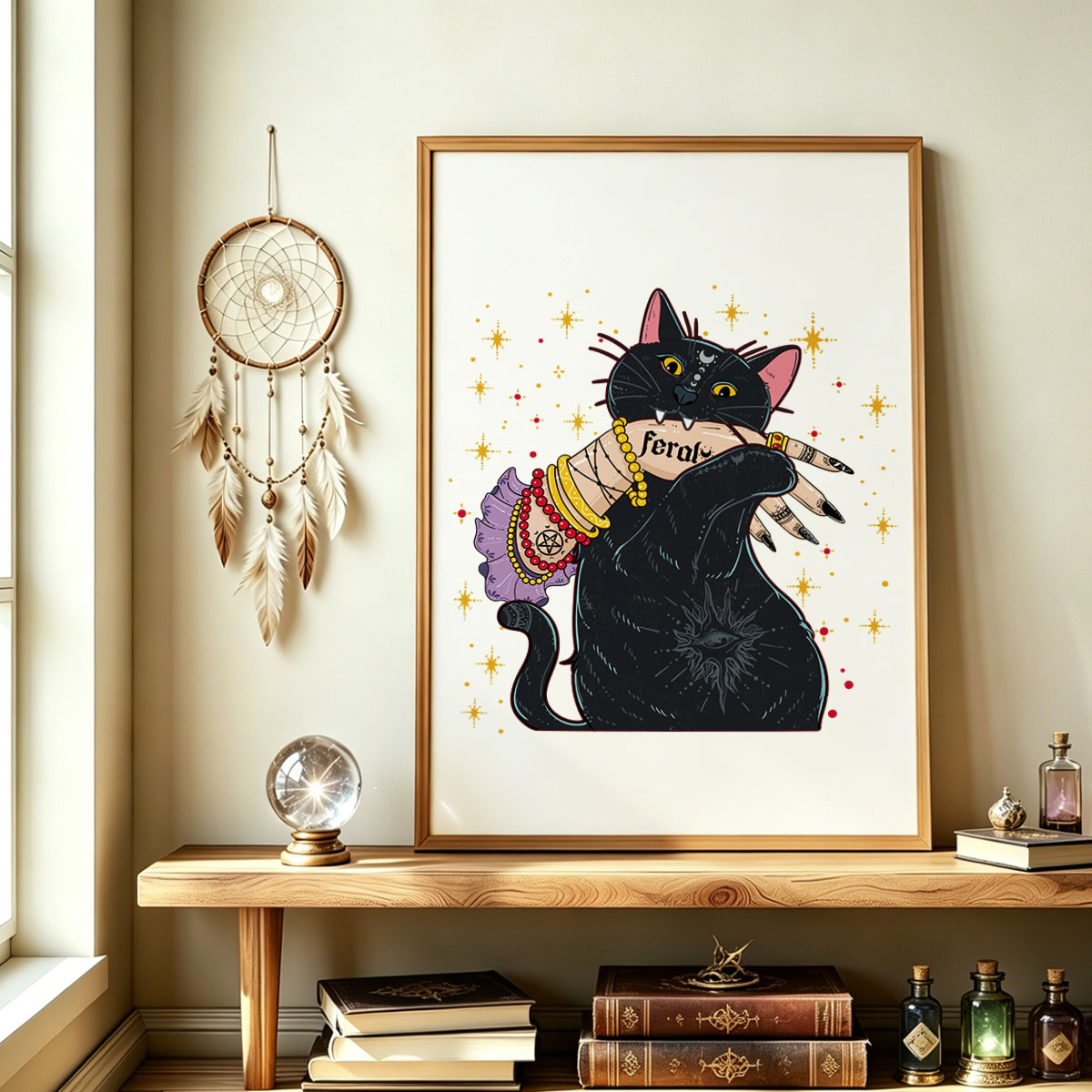 Purplehecate Feral Cat Unframed Poster