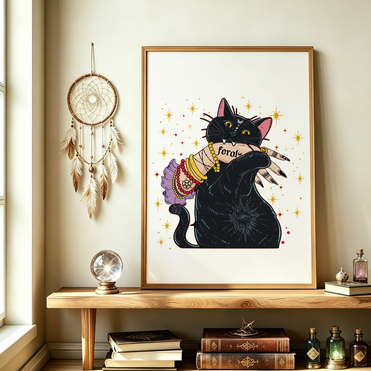 Purplehecate Feral Cat Unframed Poster