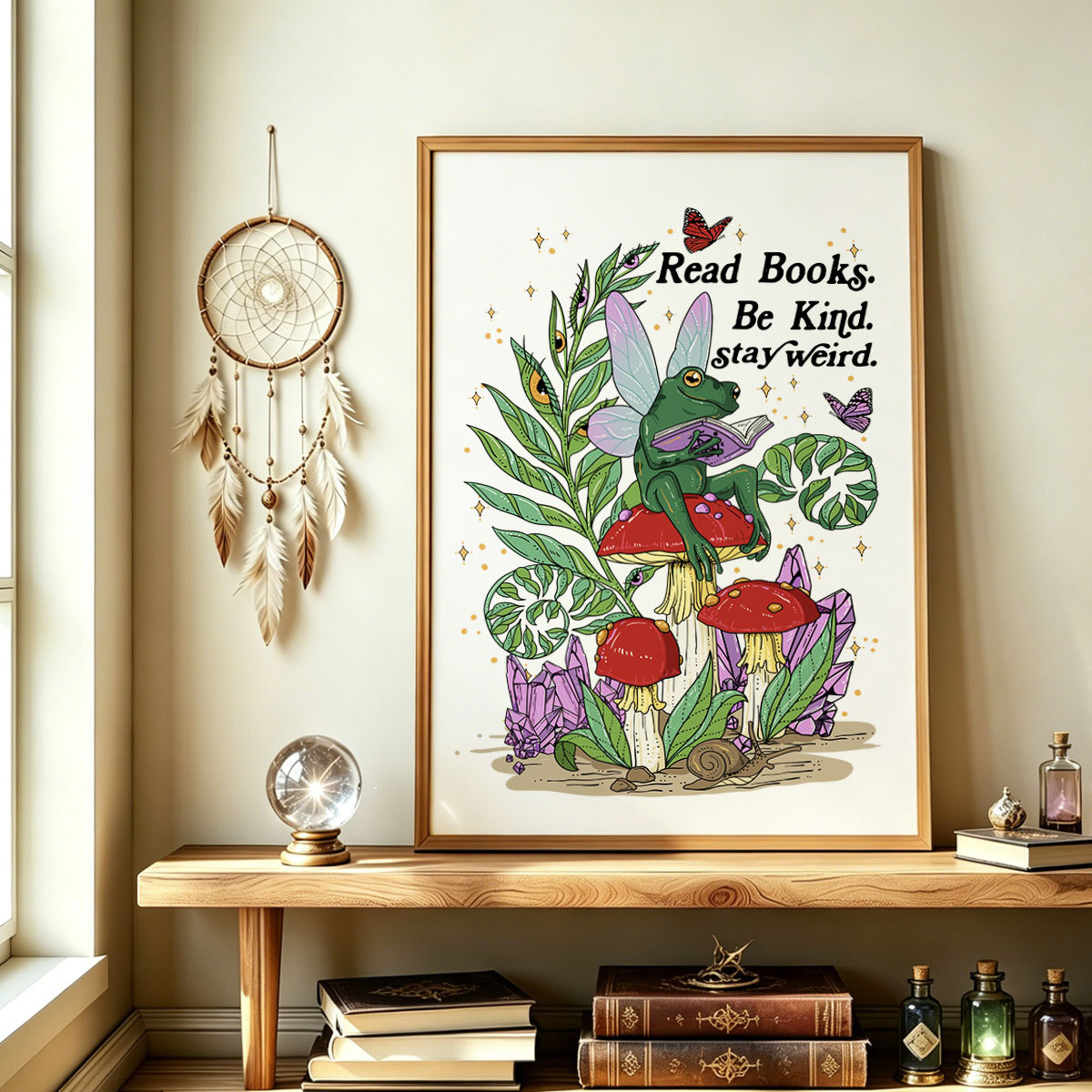 Purplehecate Read Books Be Kind Stay Weird Unframed Poster