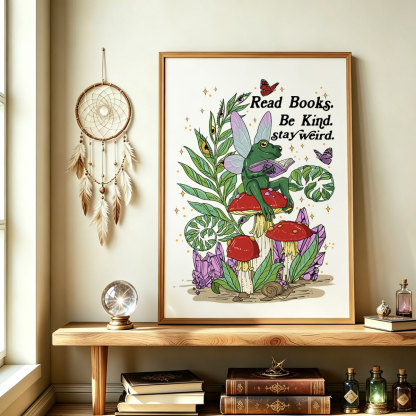 Purplehecate Read Books Be Kind Stay Weird Unframed Poster