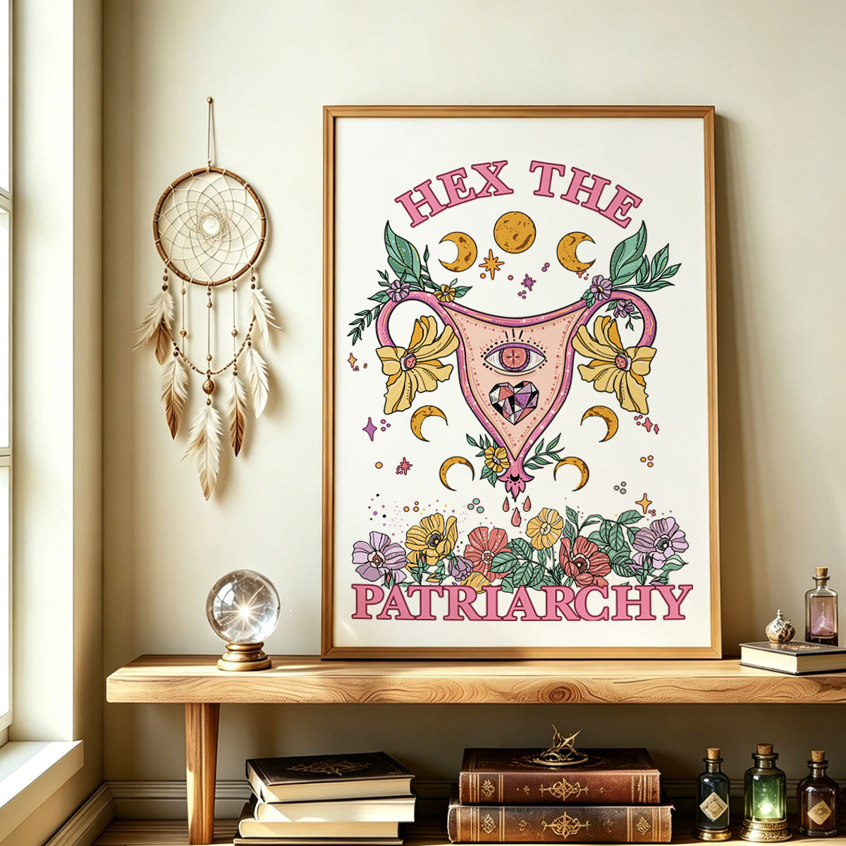 Purplehecate Hex the Patriarchy Feminist Unframed Poster