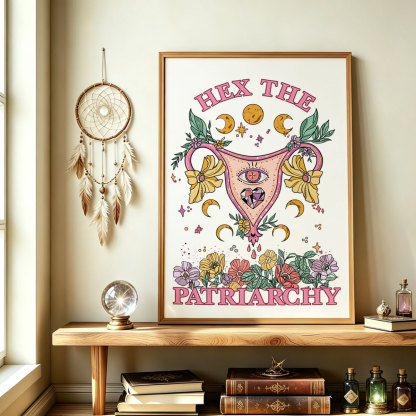 Purplehecate Hex the Patriarchy Feminist Unframed Poster