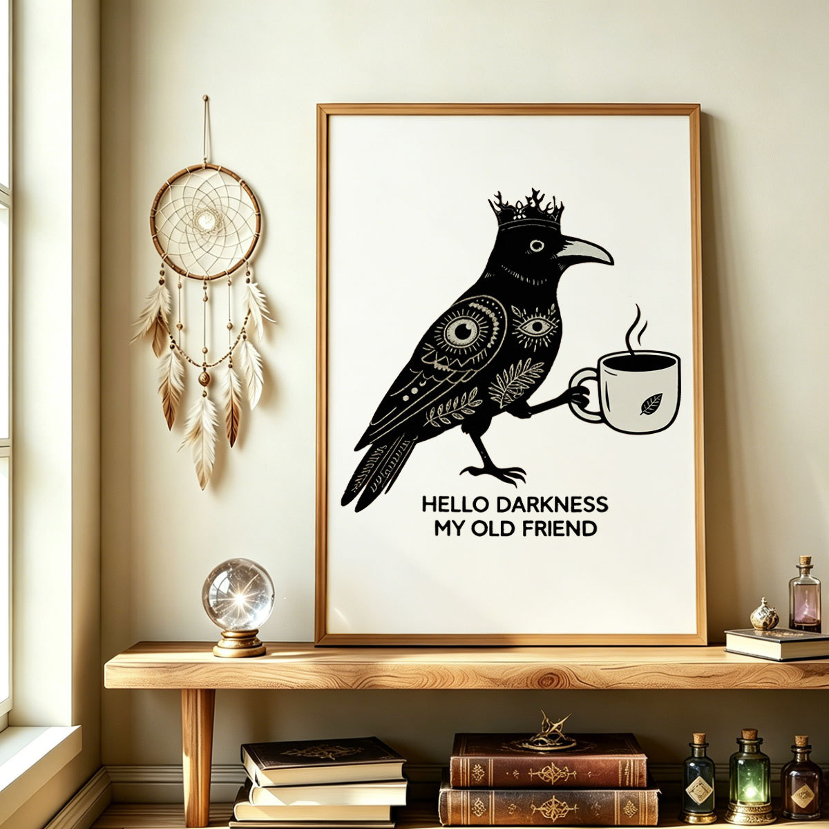 Purplehecate Hello Darkness My Old Friend Unframed Poster