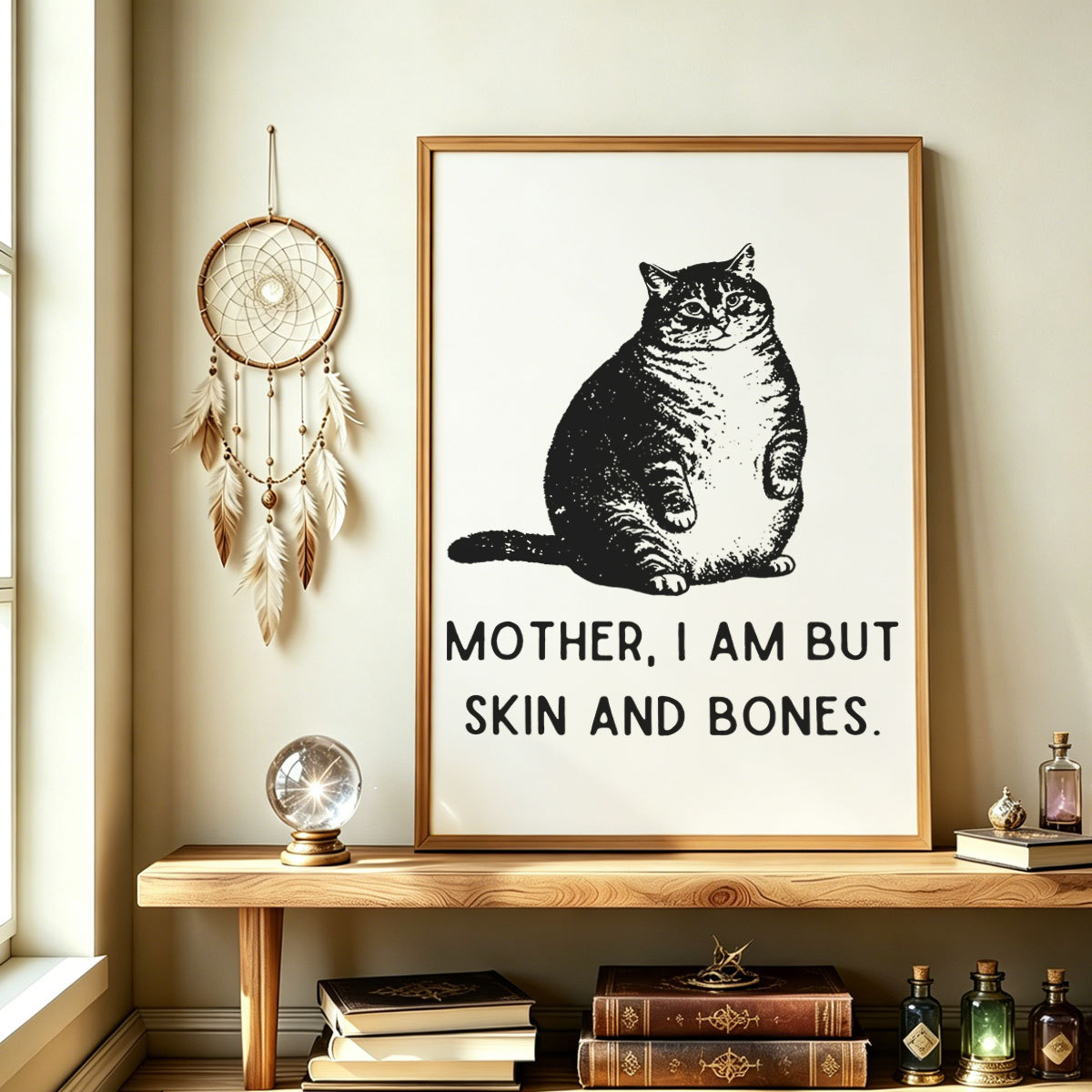 Purplehecate Cat Mother I Am But Skin And Bones Unframed Poster