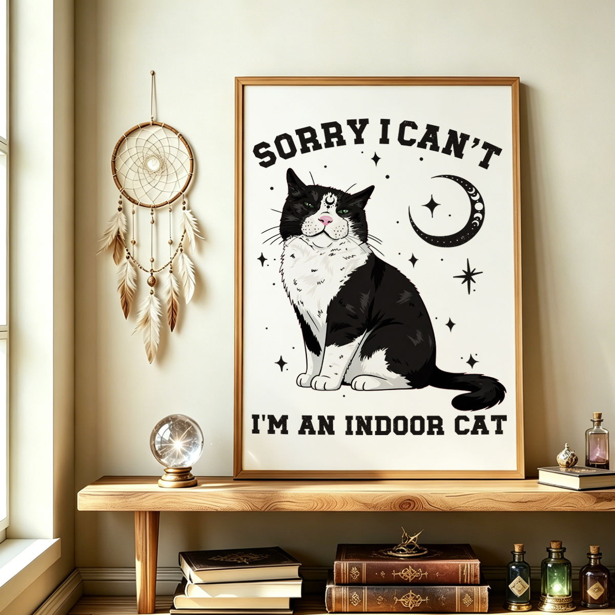 Purplehecate Sorry I Can't Go I'm an Indoor Cat Unframed Poster