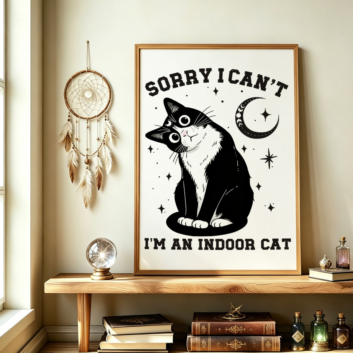 Purplehecate Sorry I Can't Go I'm an Indoor Cat Unframed Poster