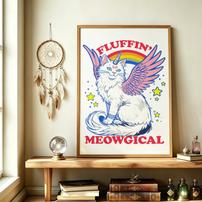 Purplehecate Fluffin Meowgical Unframed Poster