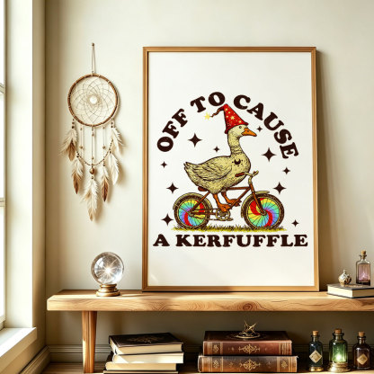 Purplehecate Off to Cause a Kerfuffle Goose Unframed Poster