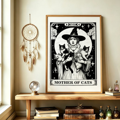 Purplehecate The Mother of Cats Tarot Unframed Poster