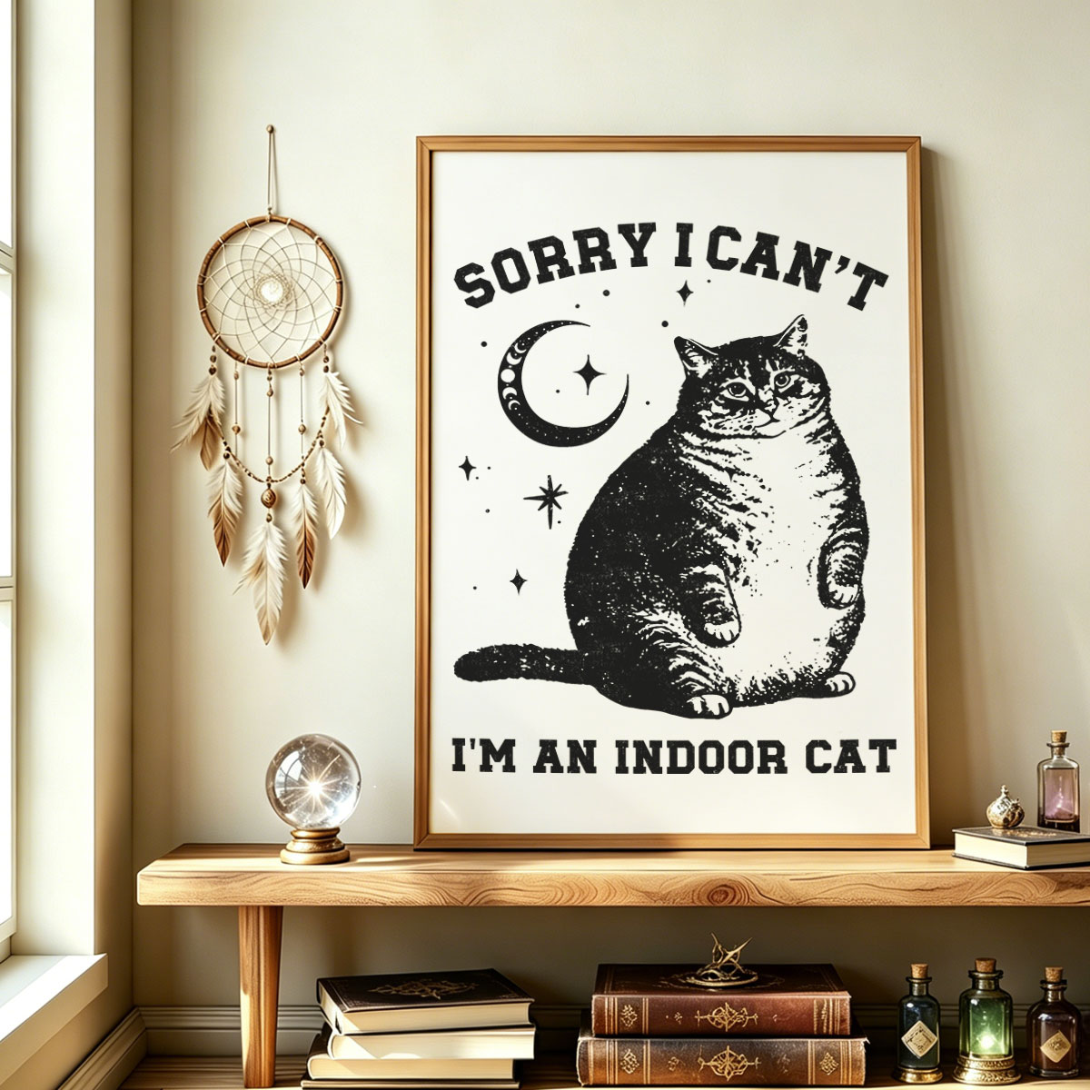 Purplehecate Sorry I Can't Go I'm an Indoor Cat Unframed Poster