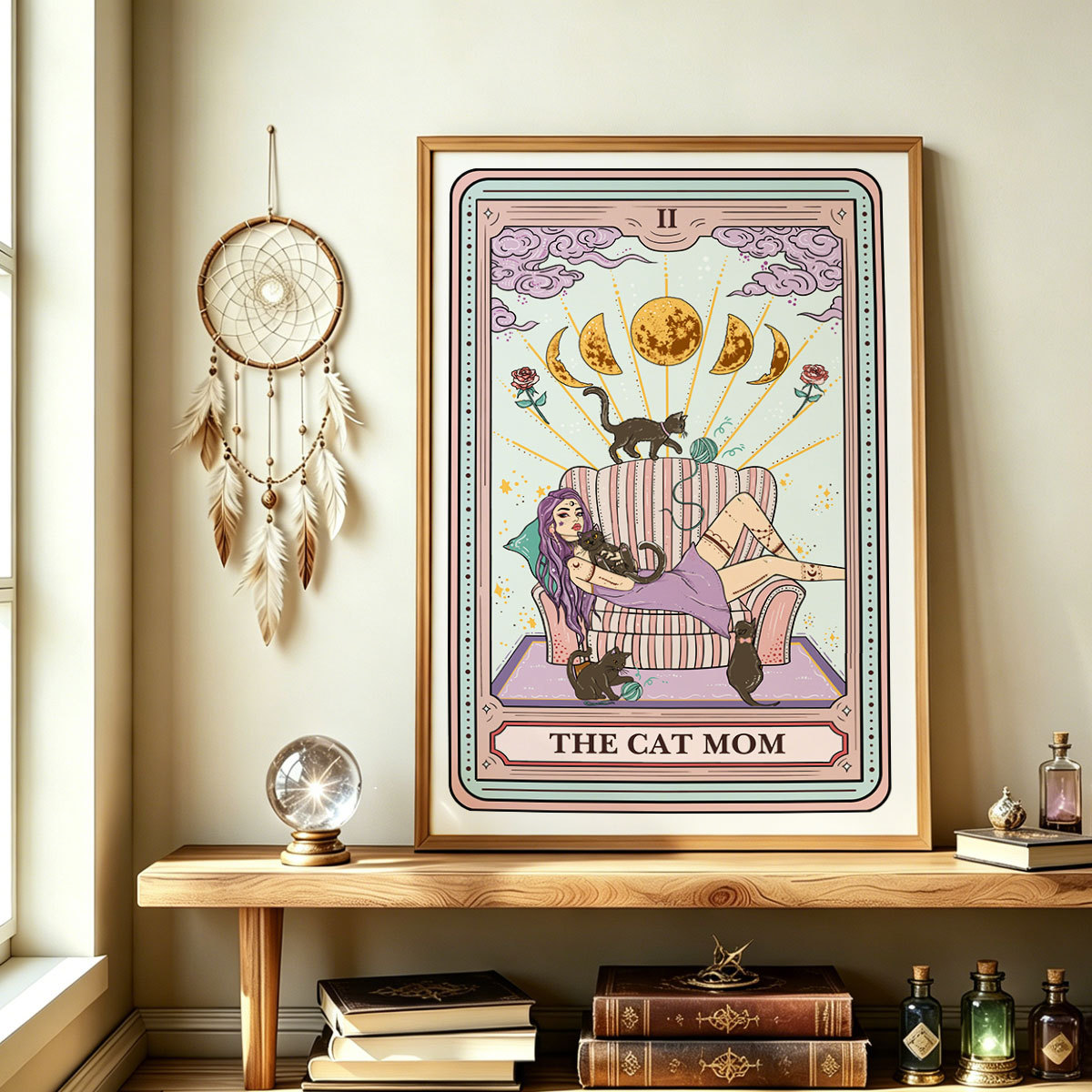 Purplehecate The Cat Mom Tarot Unframed Poster
