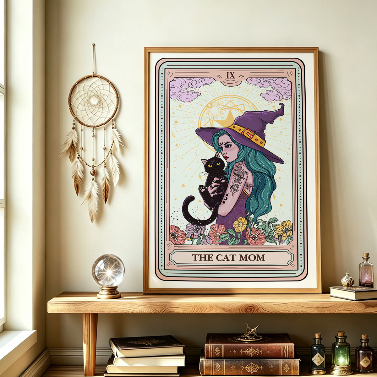 Purplehecate The Gothic Cat Mom Tarot Unframed Poster