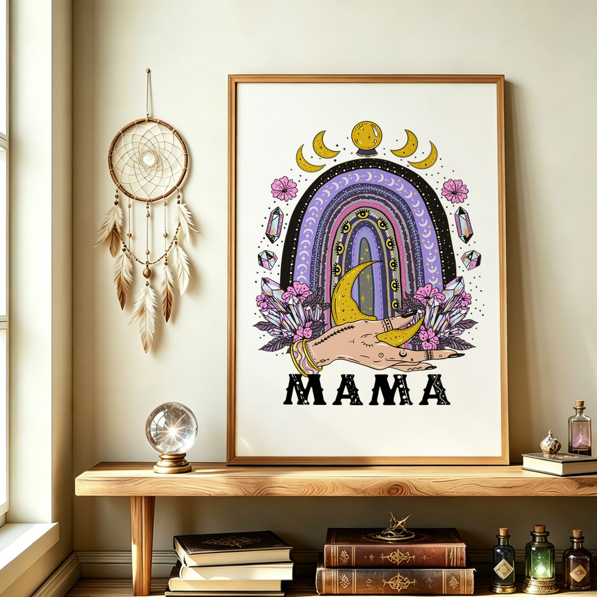 Purplehecate Gothic Mama Rainbow Unframed Poster