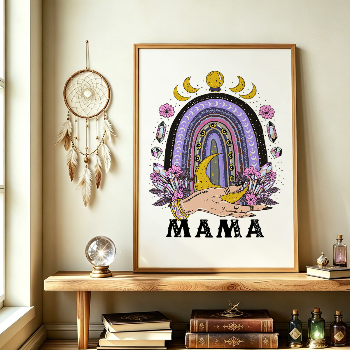 Purplehecate Gothic Mama Rainbow Unframed Poster