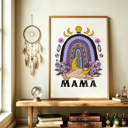 Purplehecate Gothic Mama Rainbow Unframed Poster