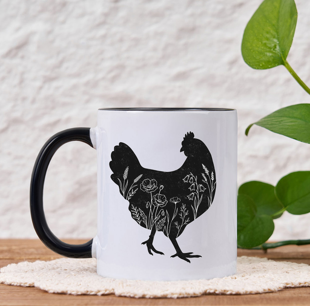 Purplehecate Floral Chicken Mug