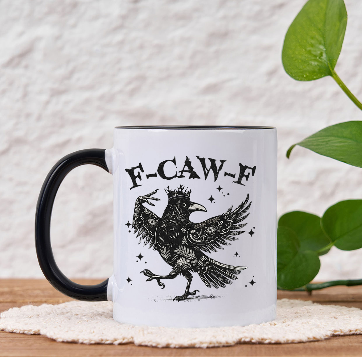 Purplehecate F-caw-f Funny Crow Mug