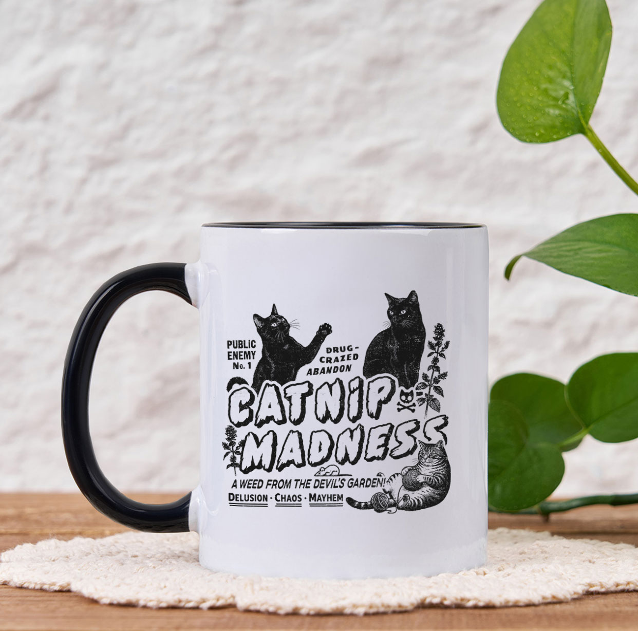Purplehecate Catnip Madness Cute Cat Mug