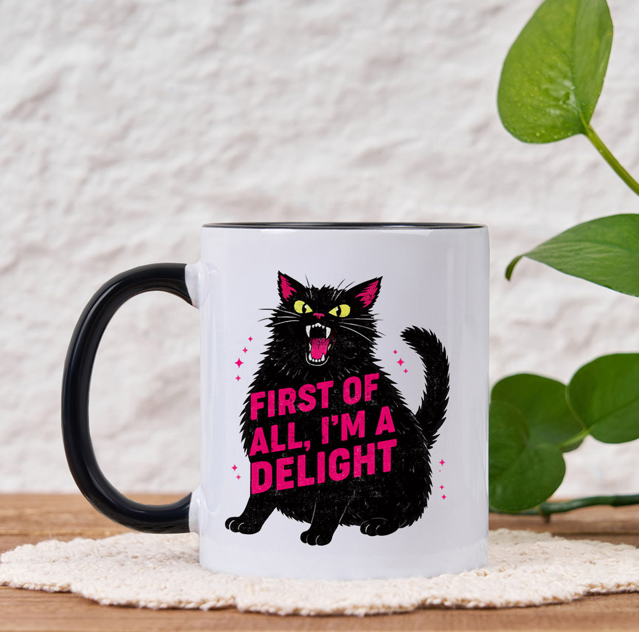 Purplehecate First Of All I'm A Delight Cat Mug