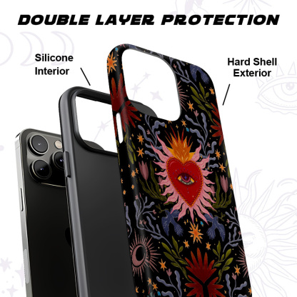 Purplehecate Sacred Flame Heart Phone Case