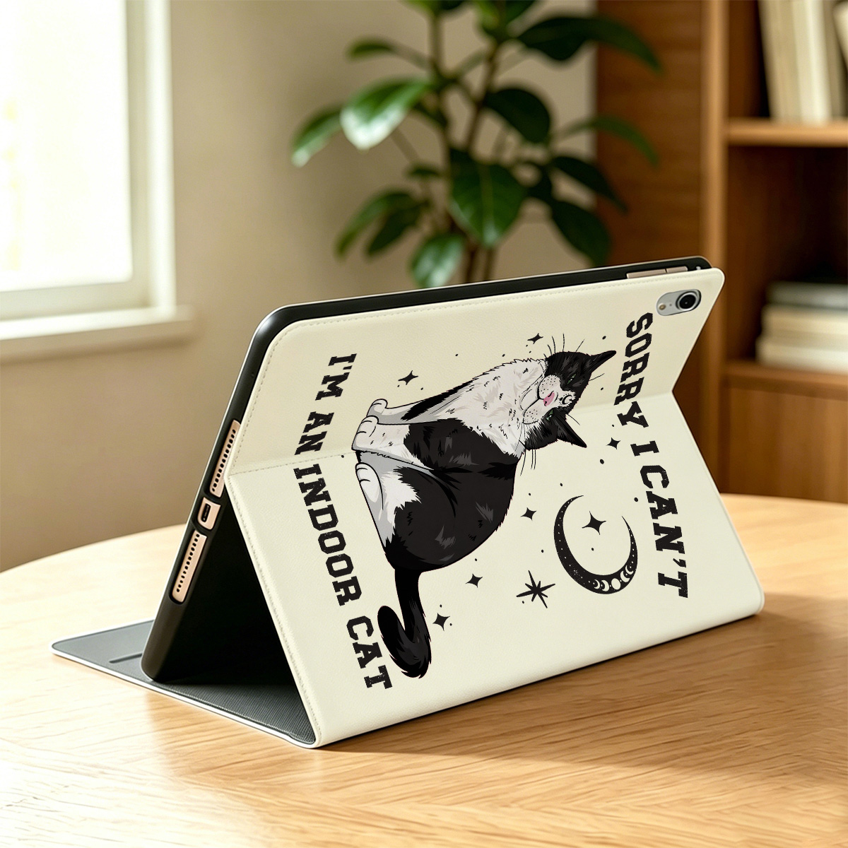 Purplehecate Sorry I Can't Go I'm an Indoor Cat iPad Case