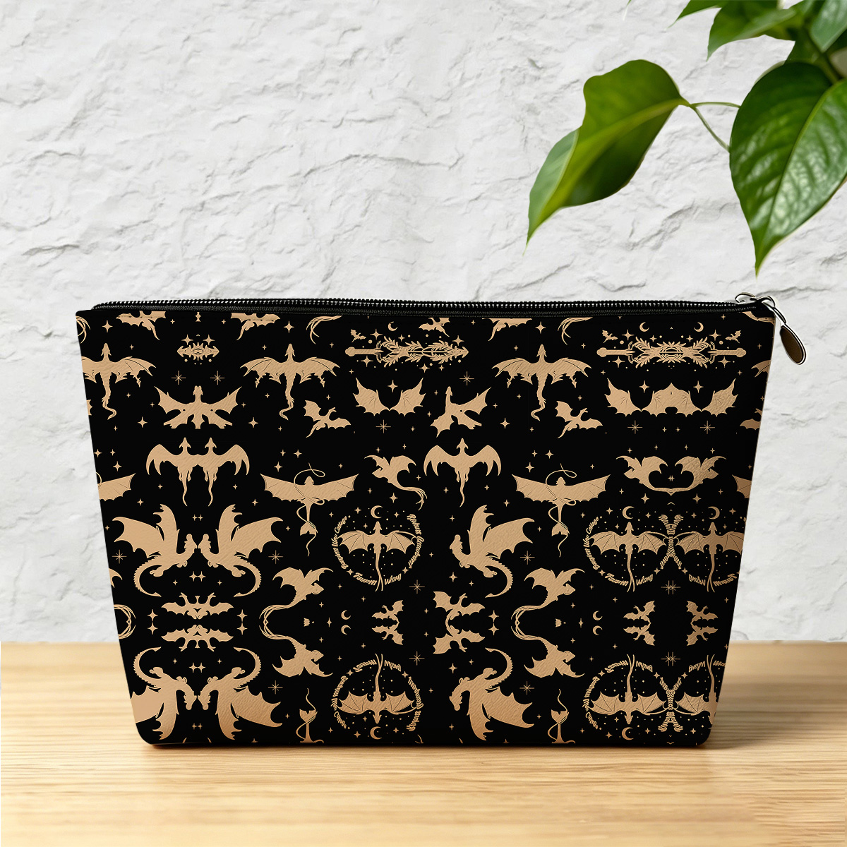 Purplehecate Fantasy Dragon Allover Zip Makeup Bag