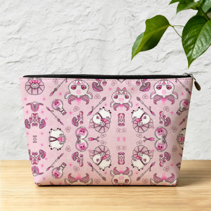 Purplehecate Pastel Occult Goat Zip Makeup Bag