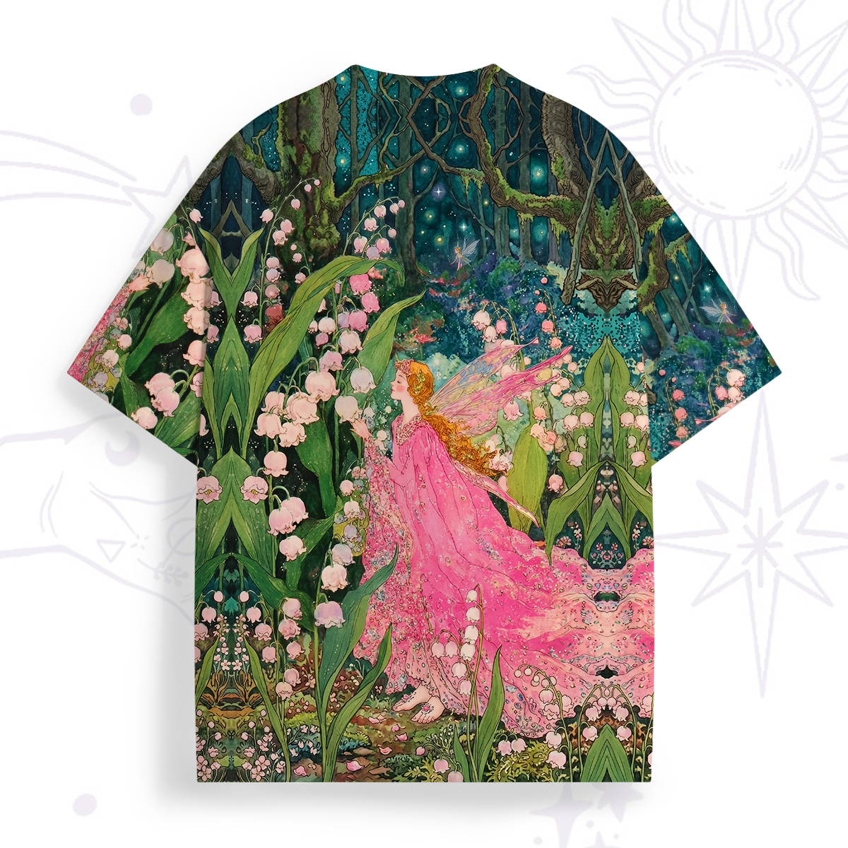 Purplehecate Mystic Secret Lily Fairy Forest All Over Print T-Shirt