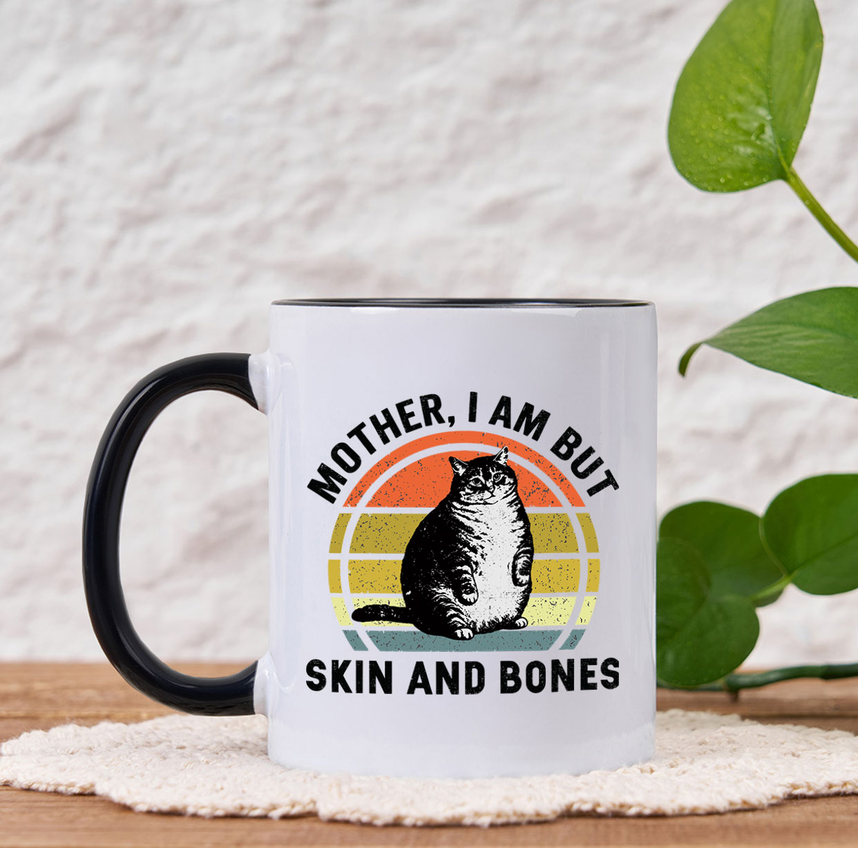 Purplehecate Mother I Am But Skin And Bones Funny Cat Mug