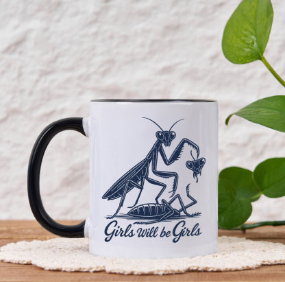 Purplehecate Girls Will Be Girls Praying Mantis Mug