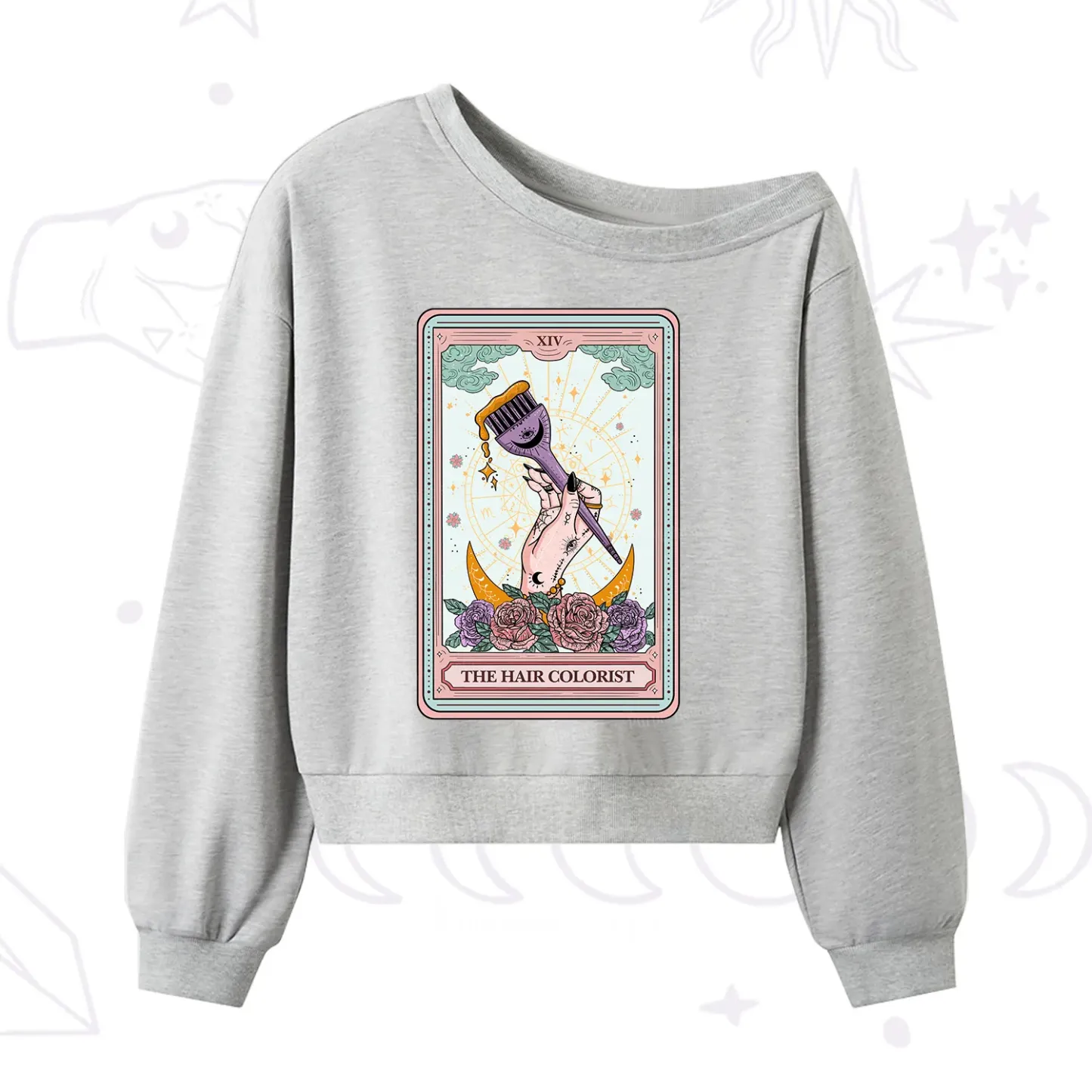 [Copy]Purplehecate Drugs Not Hugs One Shoulder Sweatshirt