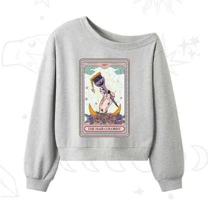 [Copy]Purplehecate Drugs Not Hugs One Shoulder Sweatshirt